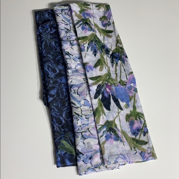 Forget me not Floral Trio Infinity Scarf bundle of 3 - Picture 2 of 5
